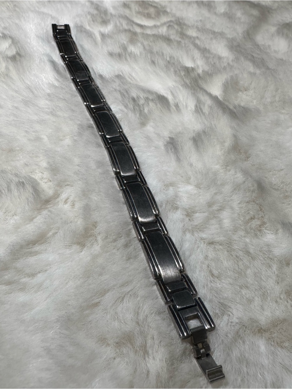 Men's Matte Black Stainless Steel Link Bracelet